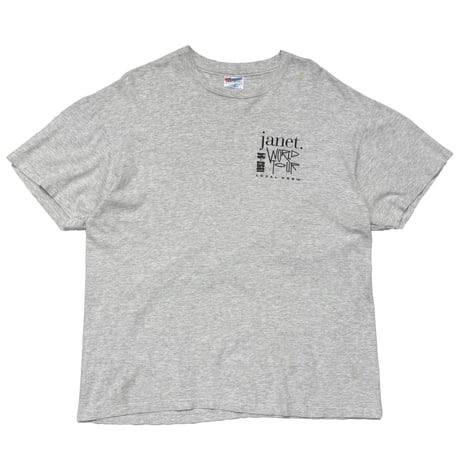 JANET JACKSON LOCAL CREW WORLD TOUR 1993-94 SWUARE LOGO ASH GREY HANES XL 2616