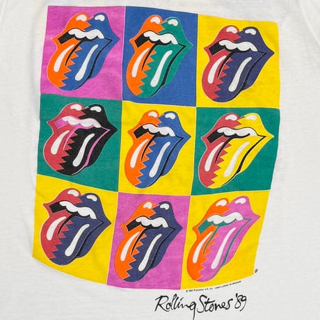 THE ROLLING STONES THE NORTH AMERICAN TOUR 1989 WHITE FRUIT OF THE LOOM XL 5518