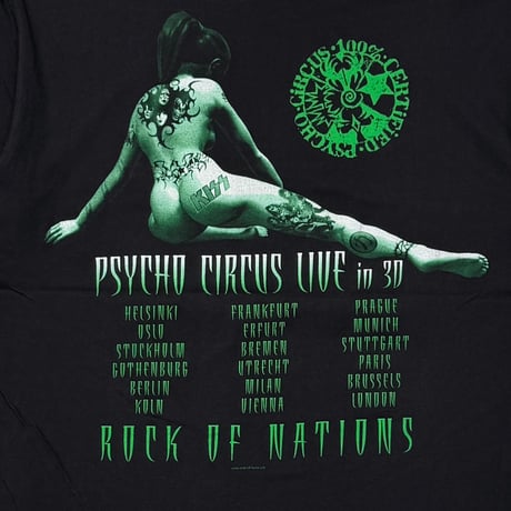 KISS PSYCHO CIRCUS LIVE IN 3D ROCK OF NATIONS GREEN HIP BG LARGE 7547
