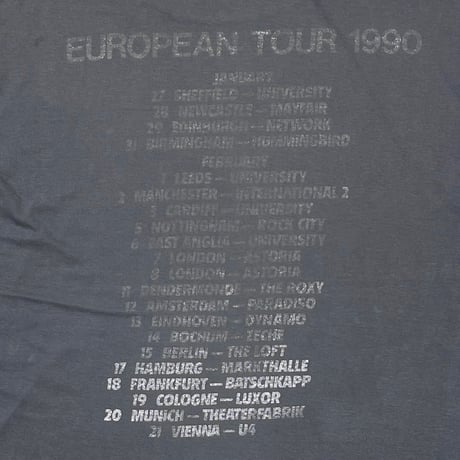 FAITH NO MORE EUROPEAN TOUR 1990 FITS XL BLACK 8629