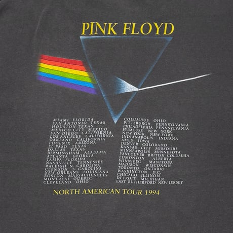 PINK FLOYD DARK SIDE OF THE MOON NORTH AMERICAN TOUR 1994 SLEEVELESS BROCKUM XL 1552