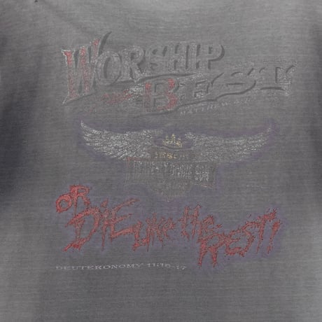OLD&VINTAGE JESUS BORN TO DIE THAT YOU MIGHT LIVE! FADED BLACK XL 1669