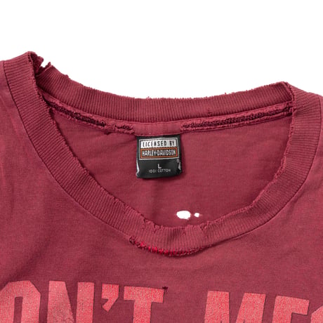 HARLEY DAVIDSON TASMANIAN DEVIL DON'T MESS WITH THE BEST BURGUNDY LARGE 2886