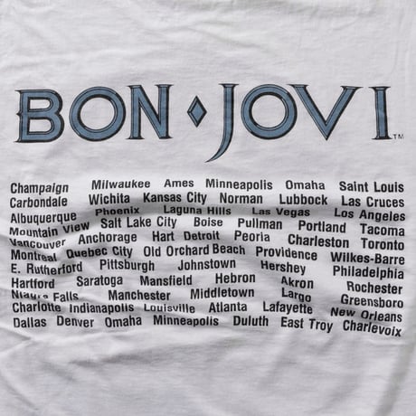 BON JOVI FRONT 1988 PORTRAIT WHITE FITS XL 0245