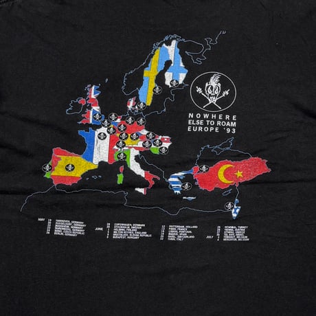 METALLICA BIG SKULL NOWHERE ELSE TO ROAM 1993 BACK MAP FITS XL 7512