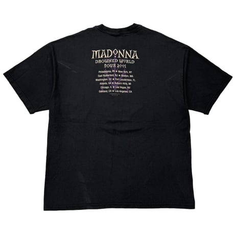 MADONNA DROWNED WORLD TOUR 2001 RED JACKET HANES XL BLACK 1052