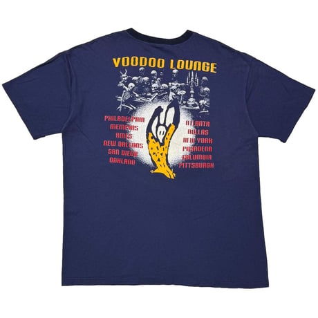 THE ROLLING STONES SPIKE TONGUE TOUR 1994 VOODOO LOUNGE BOOTLEG NAVY FITS XL  8840