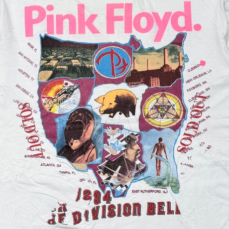 PINK FLOYD DIVISION BELL BOOTLEG WHITE FITS XL 1713