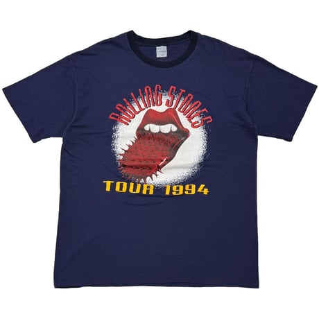 THE ROLLING STONES SPIKE TONGUE TOUR 1994 VOODOO LOUNGE BOOTLEG NAVY FITS XL  8840