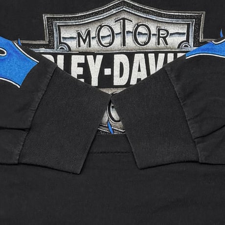 HARLEY DAVIDSON BLUE V FLAME LS ELLINGTON EMBLEM LARGE 1134