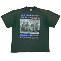 RAGE AGAINST THE MACHINE WE SUPPORT OUR TROOPS GREEN TULTEX XL 3256