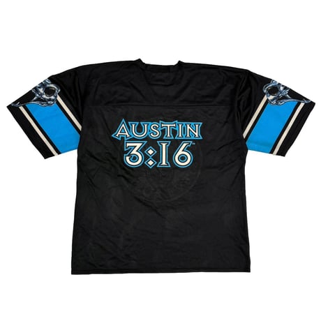 STONE COLD AUSTIN 3:16 FOOTBALL JERSEY MESH BLACK LARGE 2328