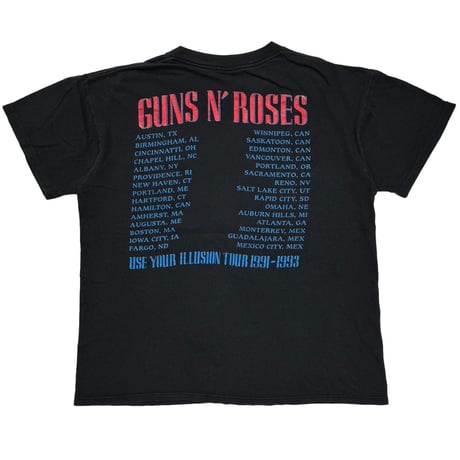 GUNS N' ROSES AMERICAN FLAG SKULL USE YOUR ILLUSION TOUR BROCKUM LARGE 2395