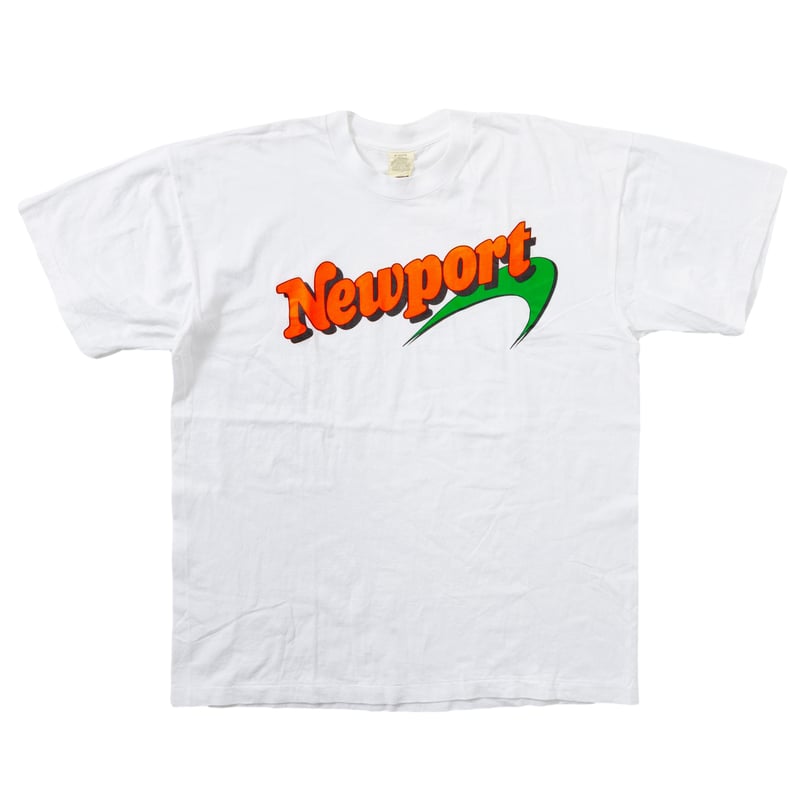 Newport Tシャツ ホワイト XL Screen Stars New port ORANGE TEXT GREEN LINE WHITE SCREEN ST