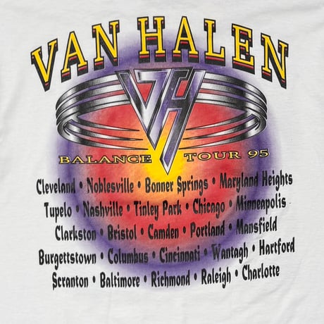 VAN HALEN BALANCE TOUR 1995 BOOTLEG WHITE XL 0891