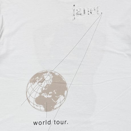 JANET JACKSON 1993 WORLD TOUR WHITE FRUIT OF THE LOOM LARGE 9502
