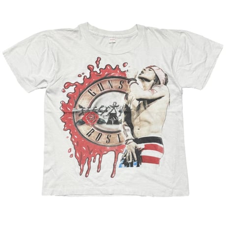 GUNS N' ROSES AXL ROSE FRONT USE YOUR ILLUSION BOOTLEG WHITE LARGE 9546