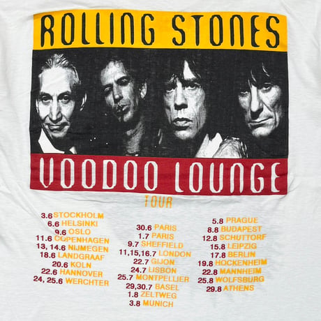 THE ROLLING STONES PURPLE SPIKE TONGUE VOODOO LOUNGE TOUR BOOTLEG WHITE FITS XL 9972