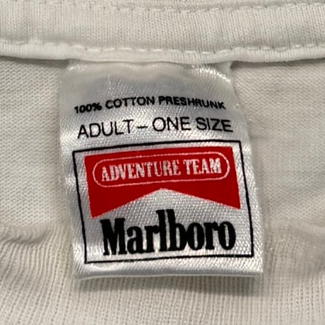 Marlboro LIZARD ADVENTURE TEAM MAP POCKET TEE WHITE OSFA FITS XL 1087