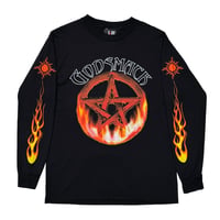 GOD SMACK PENTAGRAM FLAME LS GIANT LARGE 3753