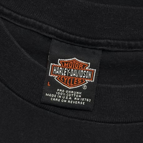 HARLEY DAVIDSON RED V FLAME TEXAS EMBLEM LS LARGE 5964