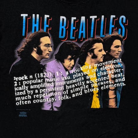 THE BEATLES DOUBLE SIDE MEMBER PRINT HANES XL 1685