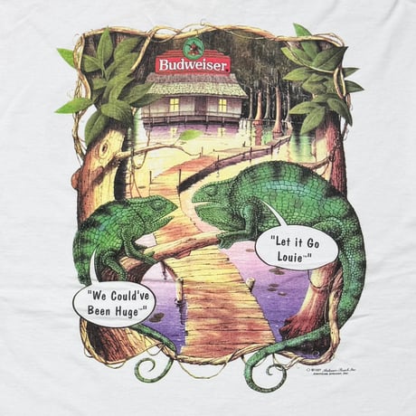 Budweiser LET IT GO LUOIS WHITE FITS XL 1803