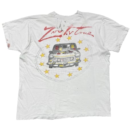 U2 ZOO TV TOUR FITS XL WHITE 0622