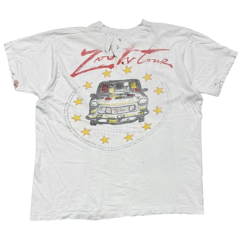 U2 ZOO TV TOUR FITS XL WHITE 0622 | greatLAnd O