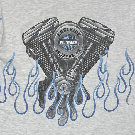 HARLEY DAVIDSON 1996 ENGINE BLUE FLAME EASTSIDE BELLEVUE GREY XL 2401