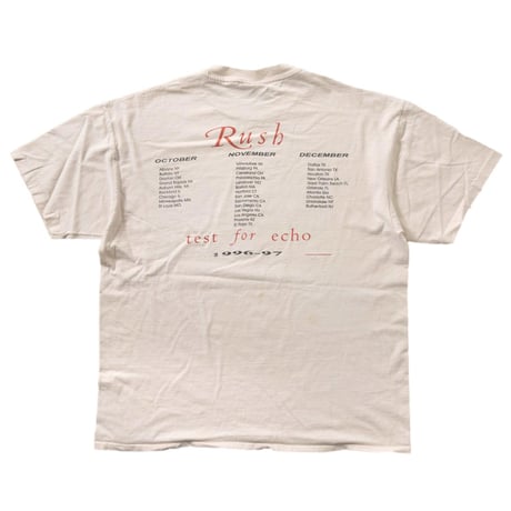 RUSH TEST FOR ECHO 1996-97 TOUR BEIGE HANES XL 0492