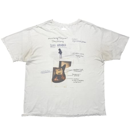 NIRVANA KURT COBAIN 2003 END OF MUSIC GUITER LEFT HANDED WHIE FITS XL 4212
