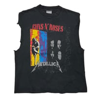 GUNS N' ROSES METALLICA 1992 SLEEVELESS BLACK BROCKUM LARGE 0641