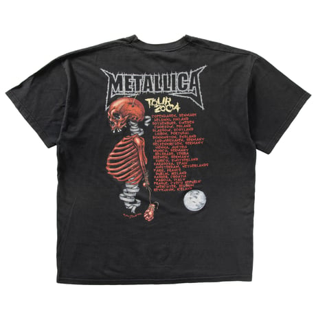 METALLICA PUSHEAD TOUR 2004 FRUIT OF THE LOOM XL 8210