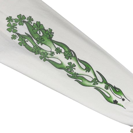 HARLEY DAVIDSON GREEN FLAME BACK SAVANNAH LS WHITE XL 2261