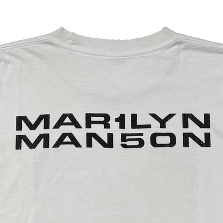 MARILYN MANSON SQUARE OMEGA LOGO BOOTLEG FITS LARGE WHITE 1684