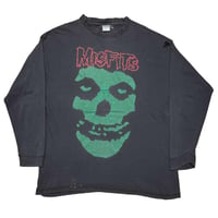 MISFITS HUGE GREEN SKULL BOOTLEG LS XL 1110
