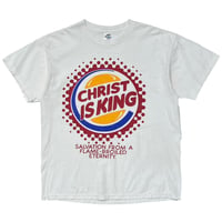 OLD&VINTAGE CHRIST IS KING BURGER KING PARODY WHITE DELTA LARGE 7047