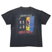 GUNS N' ROSES METALLICA 1992 TOUR FADED BLACK FITS LARGE 5424