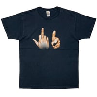 OLD&VINTAGE FUCK YOU HAND SIGN FRUIT OF THE LOOM LARGE 1323
