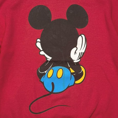 DISNEY VINTAGE LINK PRINT CLASSIC MICKEY CREWNECK SWEAT RED FITS XL 0254
