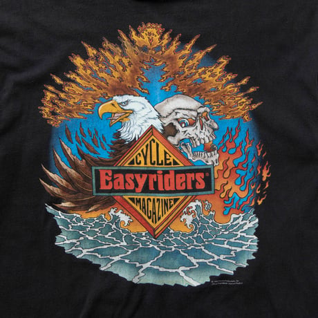 EASY RIDERS EAGLE SKULL 1995 DUNES CYCLES MYRTLE BEACH BLACK HANES XL 4203