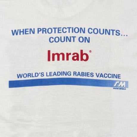 OLD&VINTAGE RABID? DOG PORTRAIT WORLD'S READING VAXXINE WHITE FITS XL A006