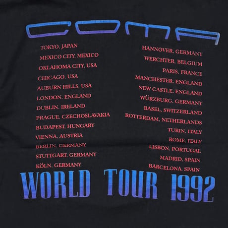 GUNS N' ROSES WORLD TOUR 1992 COMA BROCKUM LARGE 8234