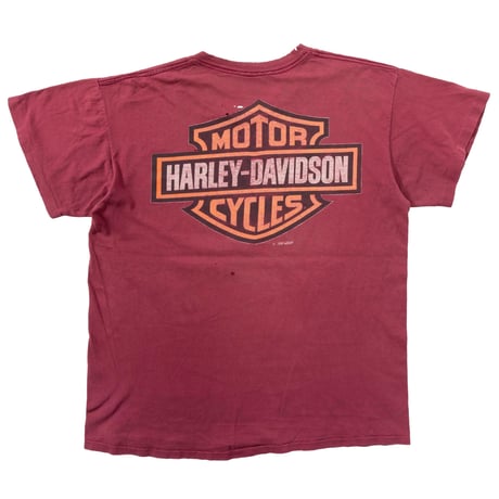 HARLEY DAVIDSON TASMANIAN DEVIL DON'T MESS WITH THE BEST BURGUNDY LARGE 2886