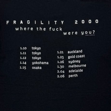 NINE INCH NAILS THE FRAGILE FRAGILITY 2000 ALL SPORT MEDIUM 3196