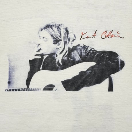 NIRVANA KURT COBAIN 2003 END OF MUSIC GUITER LEFT HANDED WHIE FITS XL 4212