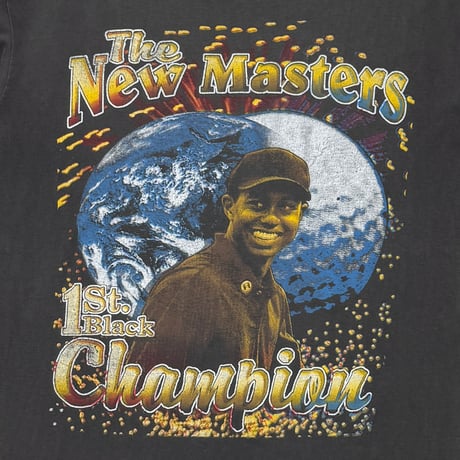 TIGER WOODS RAP DESIGN FADED BLACK XL A007