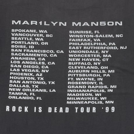 MARILYN MANSON ROCK IS DEAD FADED BLACK WINTERLAND XL 8770