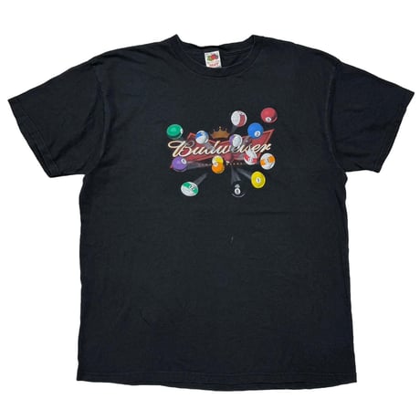 Budweiser BILLIARDS KING BEERS BLACK FRUIT OF THE LOOM XL 3730